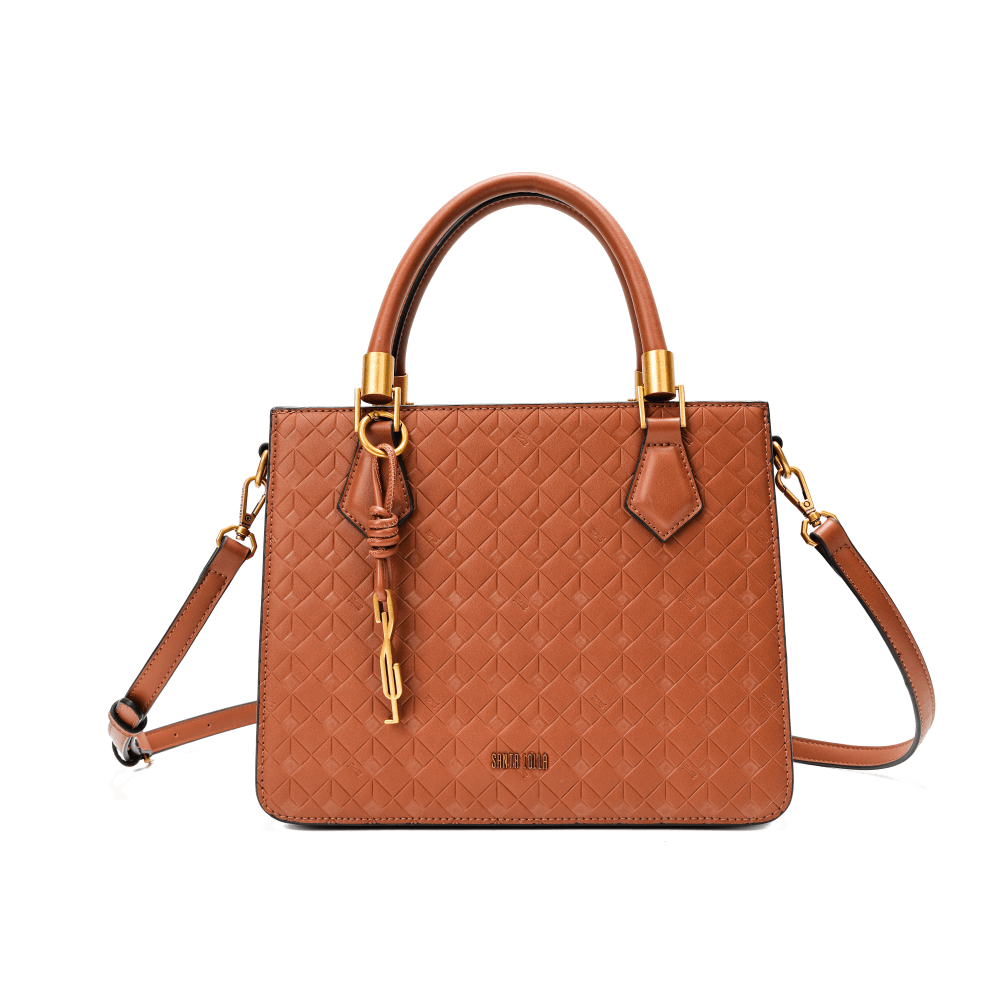 Bolsa Tote Soft Cubos Caramelo Alça Dupla - Santa Lolla