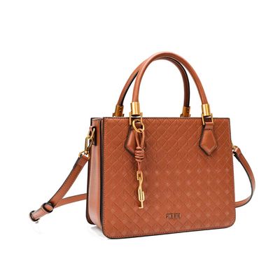 Bolsa Tote Soft Cubos Caramelo Alça Dupla