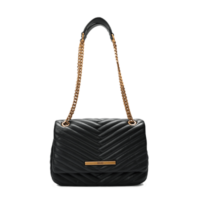 Bolsa Soft Preta Alça De Ombro Corrente