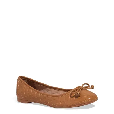 Sapatilha Matelassê Napa Caramelo Laço