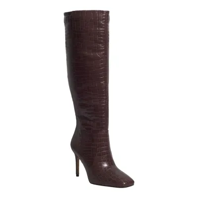Bota Cano Longo Croco Italiano Salto Fino Roxo Berry