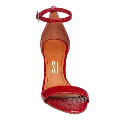 Sandália Cobra Verniz Vermelho