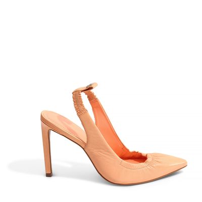 Scarpin Couro Nobre Soft Hot Laranja Peach
