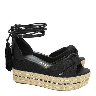 Espadrille Linho Gaudí Preto