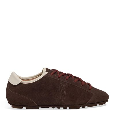 Tênis Couro Camurça Marrom Dark