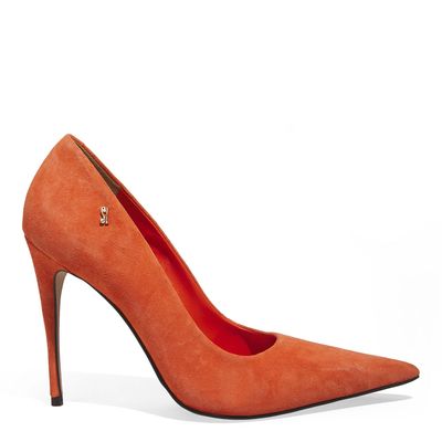 Scarpin Couro Camurça Premium Pomelo