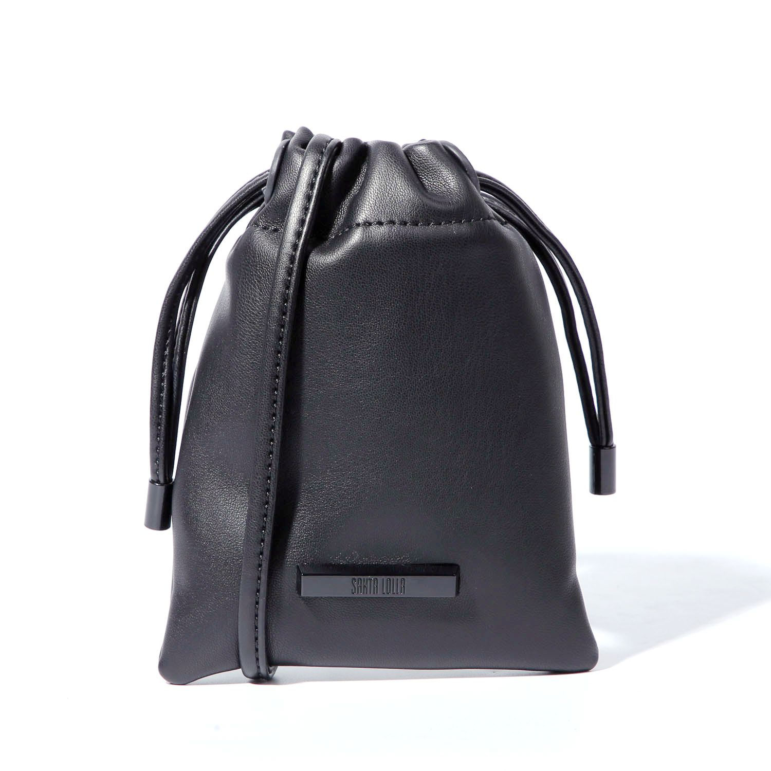 Bolsa Bucket Preta Tiras Pequena