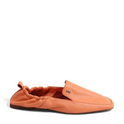 Mocassim Couro Nobre Soft Hot Laranja Peach
