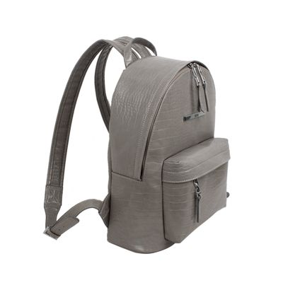 Mochila Croco Alto Brilho Cinza