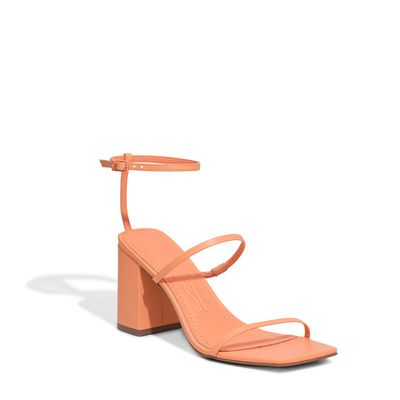 Sandália Couro Pelica Soft Hot Laranja Peach 2