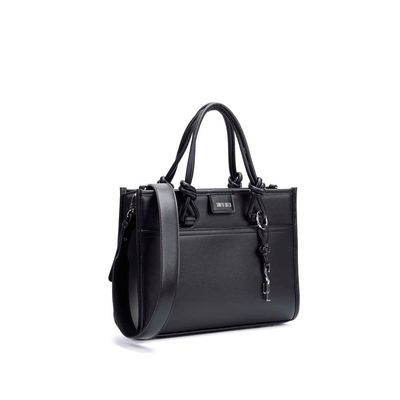 Bolsa Tote Grande Soft Preta Alça Dupla