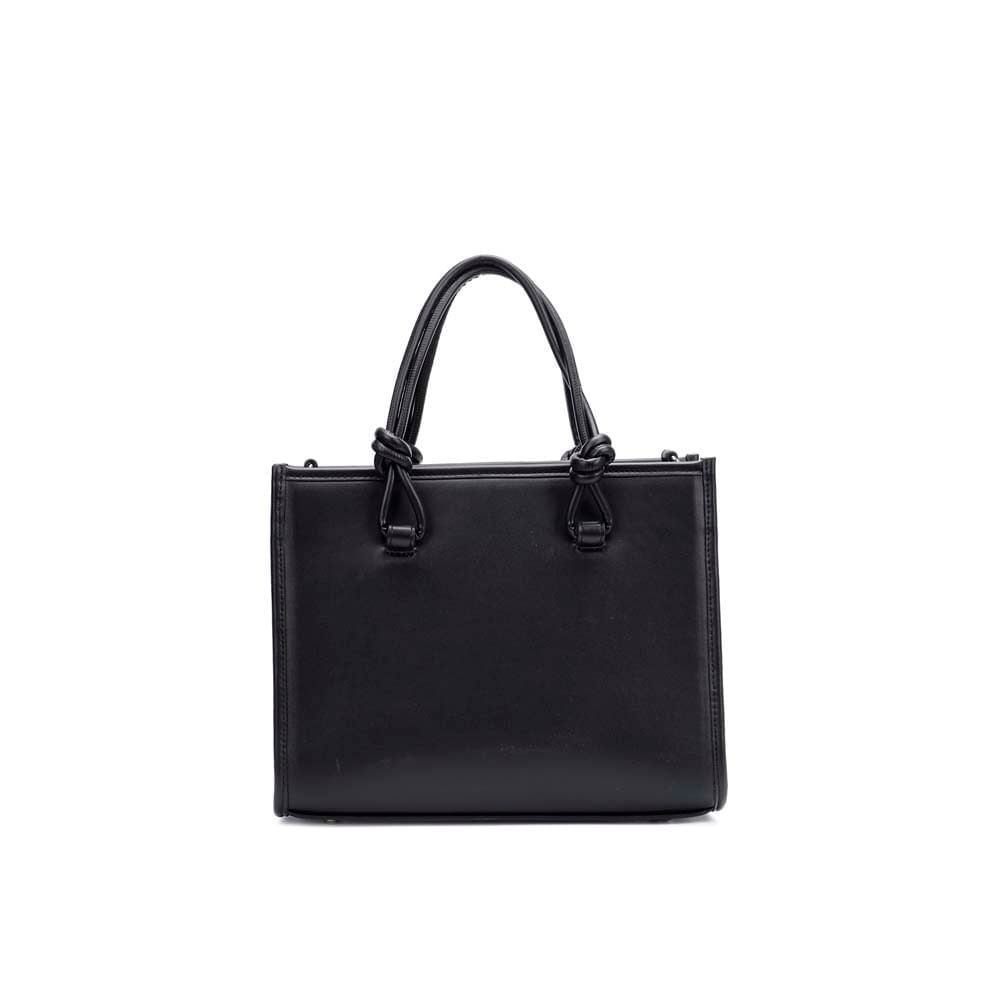 Bolsa Tote Grande Soft Preta Alça Dupla - Santa Lolla