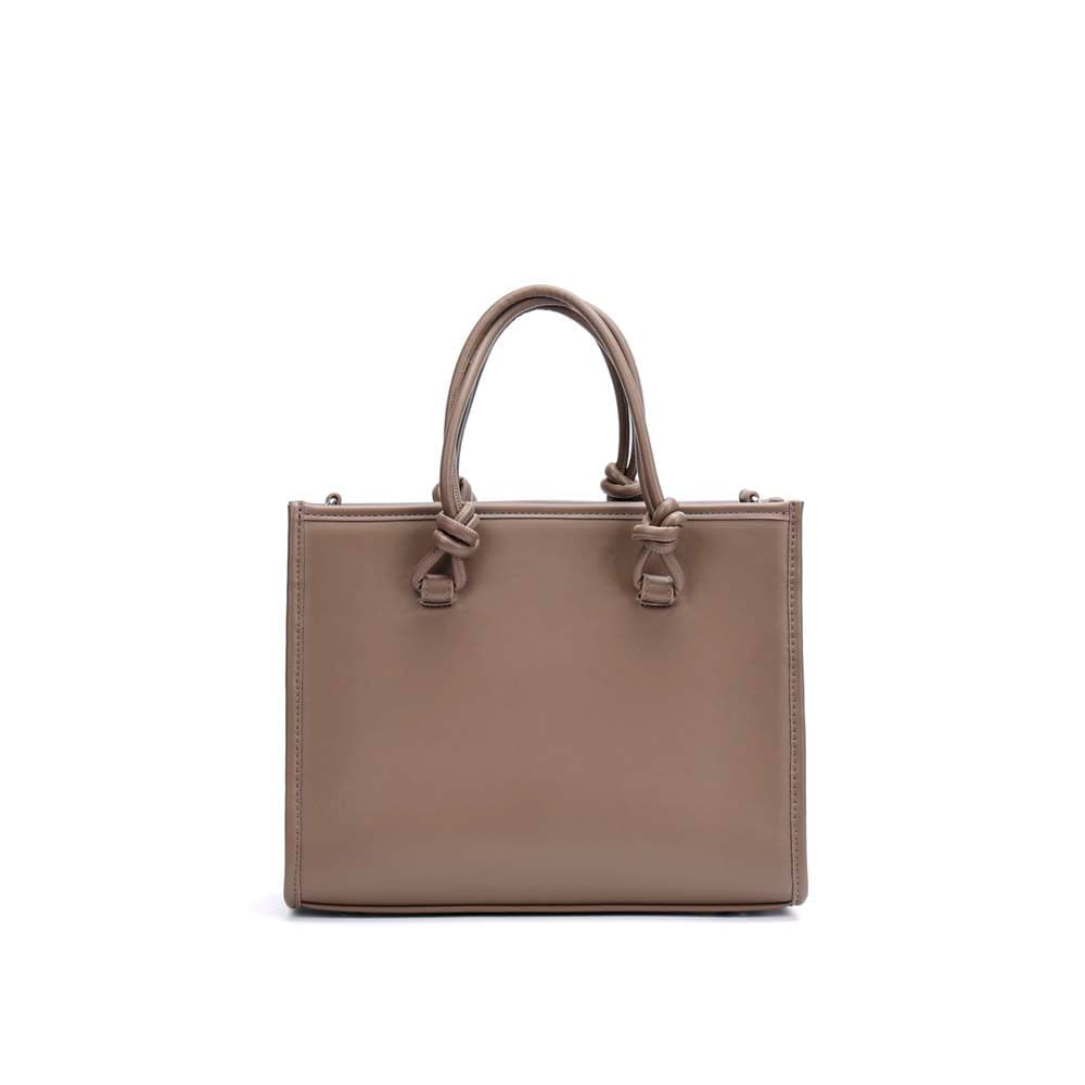 Bolsa Tote Grande Soft Cinza Fog Alça Dupla - Santa Lolla