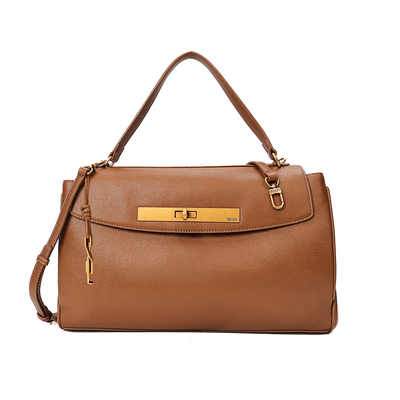 Bolsa Grande Floater Marrom Safari Alça Dupla