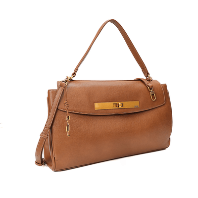 Bolsa Grande Floater Marrom Safari Alça Dupla