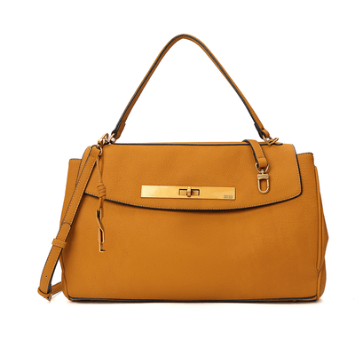 Bolsa Grande Nobuck Caramelo Alça Dupla