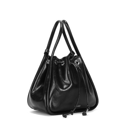 Bolsa Bucket Grande Rustico Preta Alça De Ombro