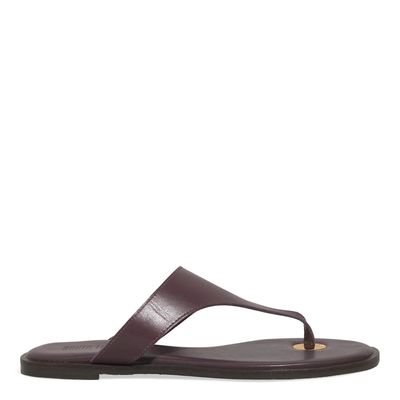 Rasteira Thong Couro Nobre Soft Roxo Berry