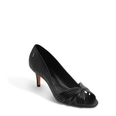Peep Toe Napa Santorine Preto