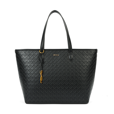 Bolsa Shopper Soft Cubos Preta Alça De Ombro