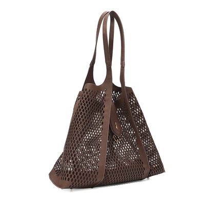 Bolsa Shopper Tela Floater Marrom Dark Alça De Ombro