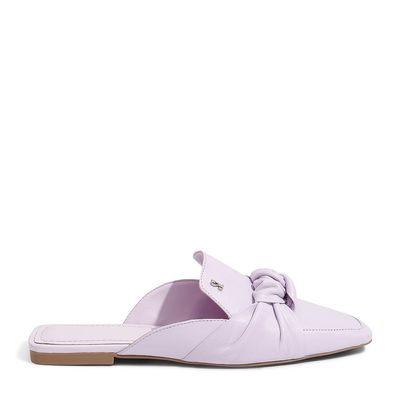 Mule Couro Nobre Soft Lavanda