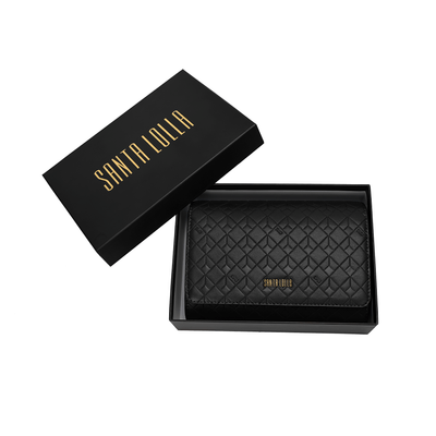 Carteira Soft Com Caixa Alça Transversal Preta