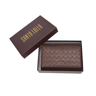 Carteira Transversal Soft Marrom Dark