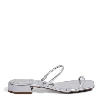 Rasteira Metalcolor Crinkle Prata