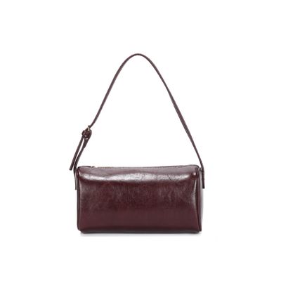 Bolsa Pequena Material Rustico Roxo Berry Alça De Ombro