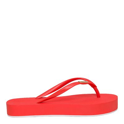 Flip Flop Emborrachado Sola Alta Laranja