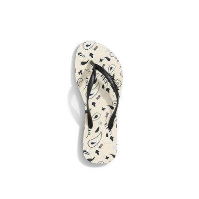 Flip Flop Infantil Bege Porcelana Borracha Salto Flat