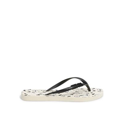 Flip Flop Infantil Bege Porcelana Borracha Salto Flat