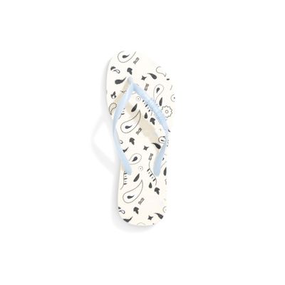 Flip Flop Infantil Bege Porcelana Borracha Salto Flat