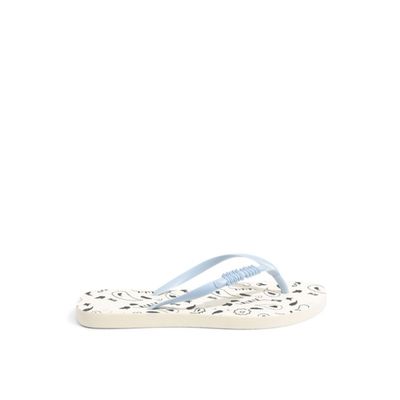 Flip Flop Infantil Bege Porcelana Borracha Salto Flat