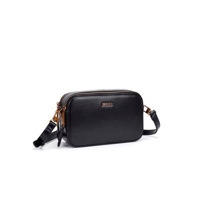 Bolsa Pequena Soft Preta Alça Transversal