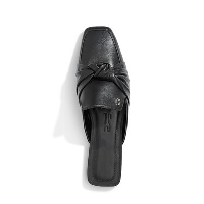 Mule Couro Nobre Soft Preto