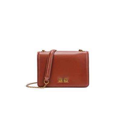 Bolsa Pequena Soft Marrom Terracota Alça Transversal