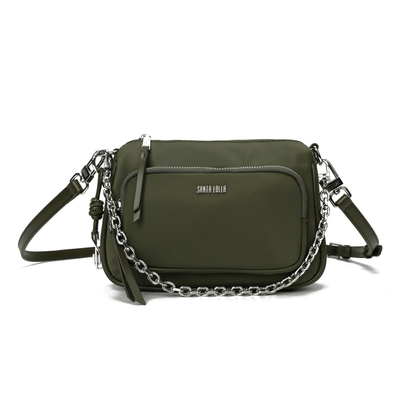 Bolsa Pequena Nylon Verde Army Alça Transversal