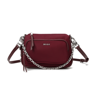 Bolsa Pequena Nylon Roxo Berry Alça Transversal