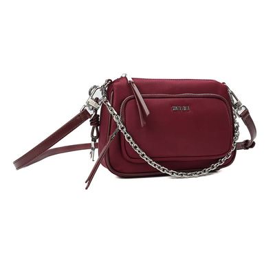 Bolsa Pequena Nylon Roxo Berry Alça Transversal