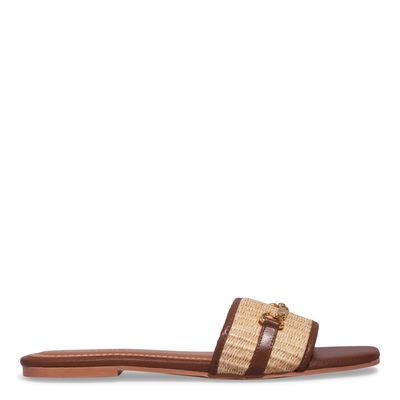 Rasteira Bico Quadrado Napa Soft Marrom