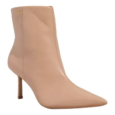 Bota Couro Soft Cano Curto Bico Fino Bege