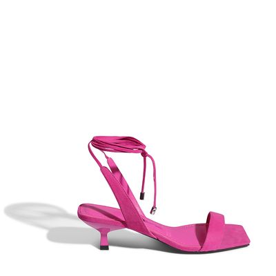 Sandália Couro Camurça Premium Magenta