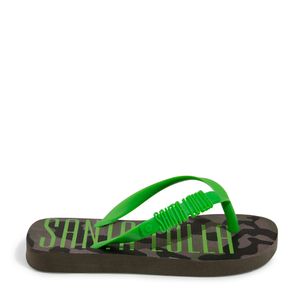 Flip flop borracha verde neon
