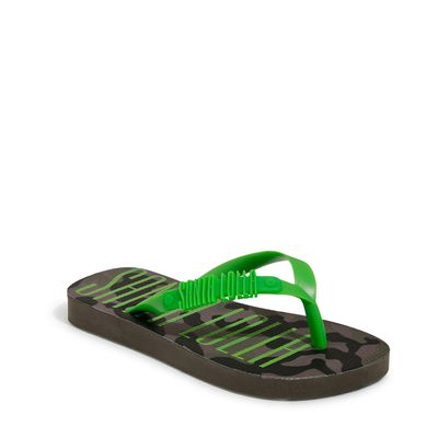 Flip Flop Infantil Verde Neon Borracha Salto Flat