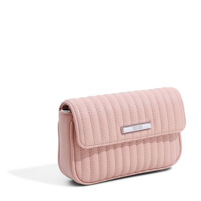 Bolsa pequena transversal de couro floater nude rosado