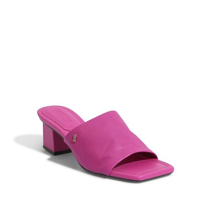 Mule Couro Nobre Soft Magenta