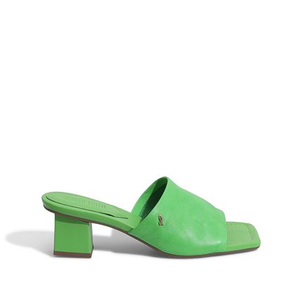 Mule Couro Nobre Soft Verde Poison