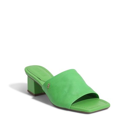 Mule Couro Nobre Soft Verde Poison